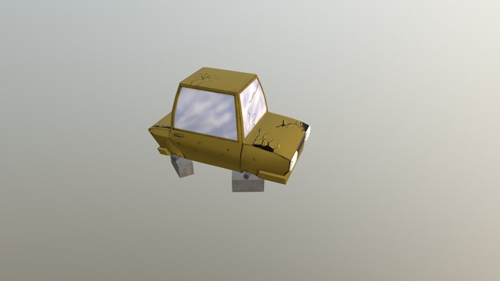 Broken Car 3D Model