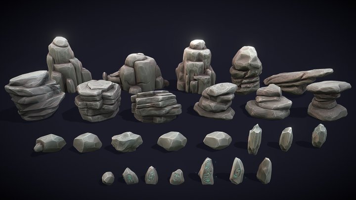 Stone Pack 3D Model