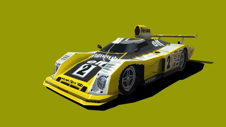 Alpine A442B (PS1 Low Poly) 3D Model