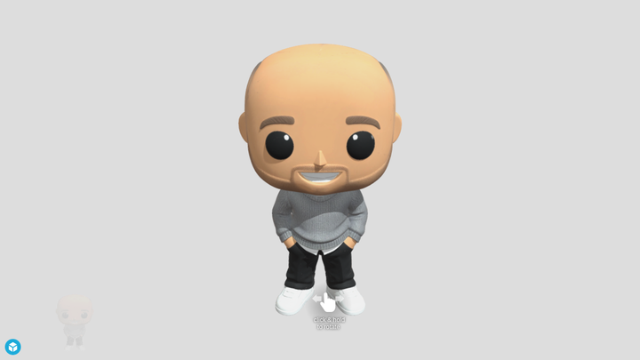 Bald Man Pop Figure - PNG to STL - SupaVoxel