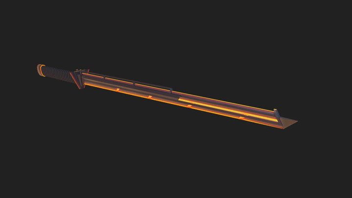 Cyber Sword Magma 3D Model