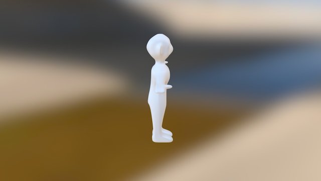 Simple Character For UV Mapping 3D Model