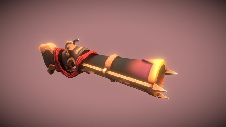 Gun - Handpainted 3D Model