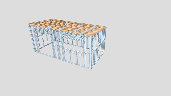 Office 6x3 Skillion 3D Model