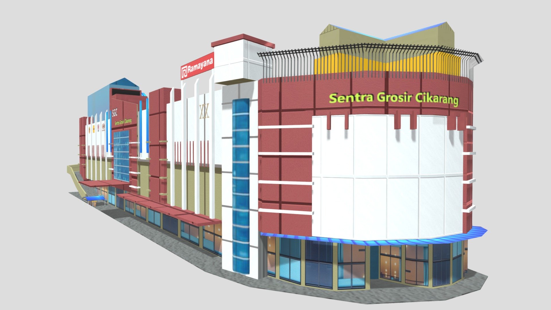Big Mall Building - Download Free 3D model by sakigakefuruzawa [f3ec200 ...