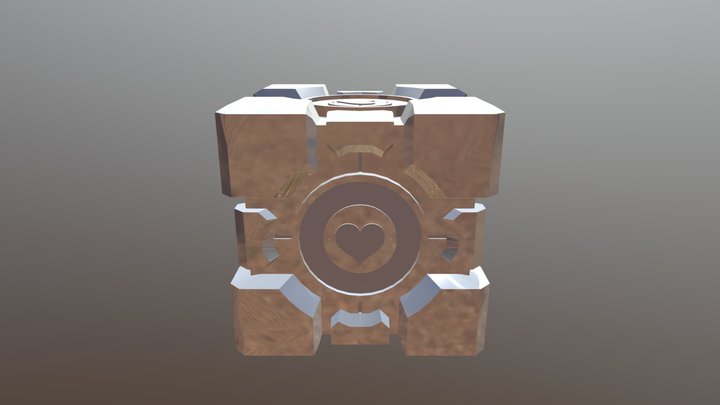 Companion Cube Low Poly 3D Model
