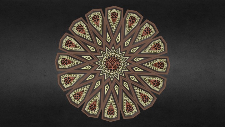 Mosque-Madrasa of Sultan Hasan Star Plate 3D Model