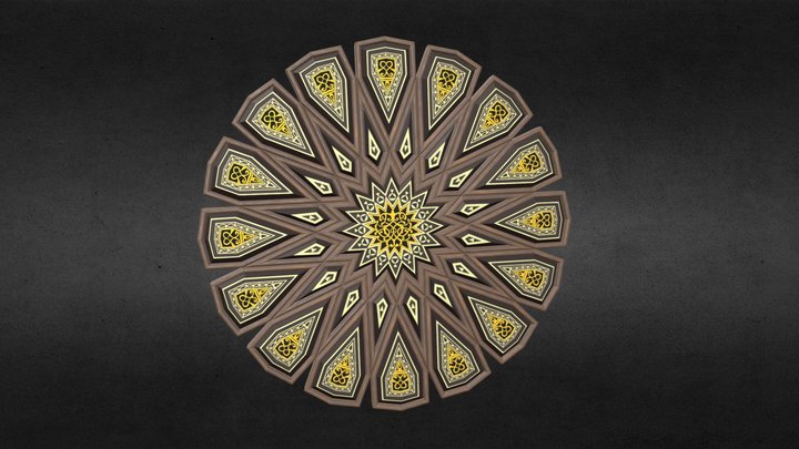 Mosque-Madrasa of Sultan Hasan Star Plate 3D Model