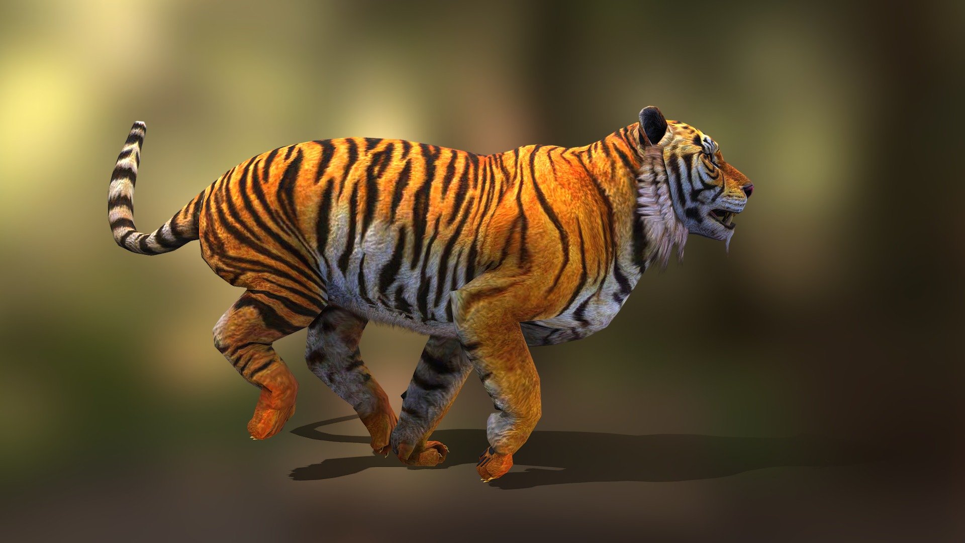 tiger run v03 - Download Free 3D model by Unity (shehab house