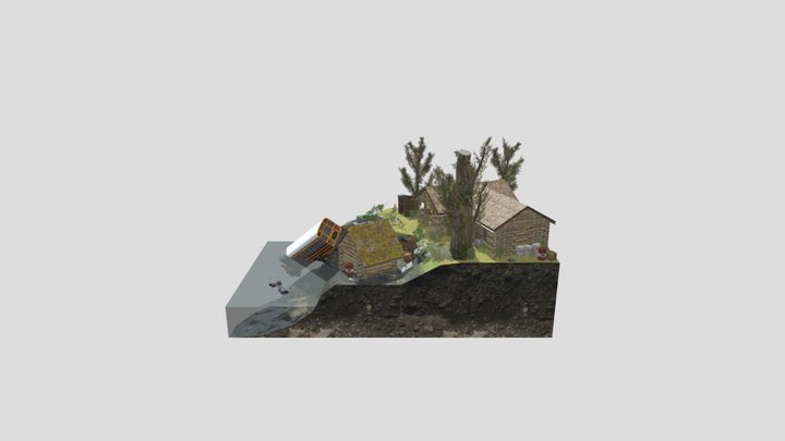 DAE Diorama - Forest Loner 3D Model