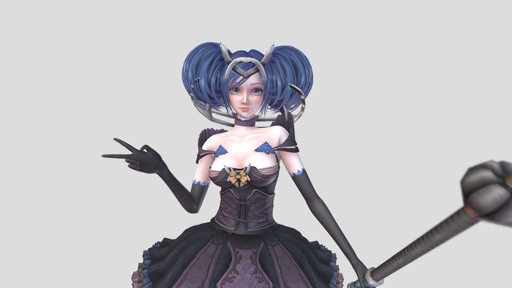 【習作】モデリング歴1年目がZbrushでガールを作ってみた 3D Model