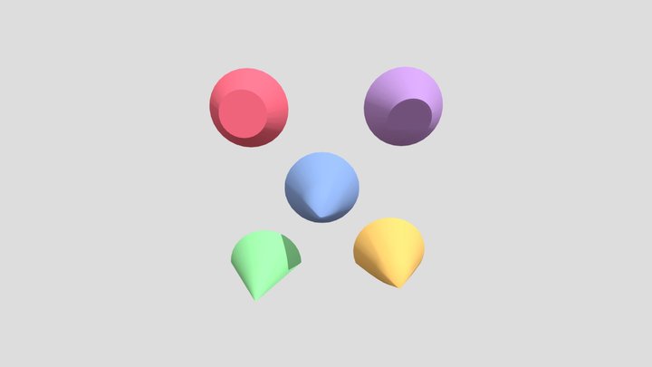 Cone Cross Sections 3D Model