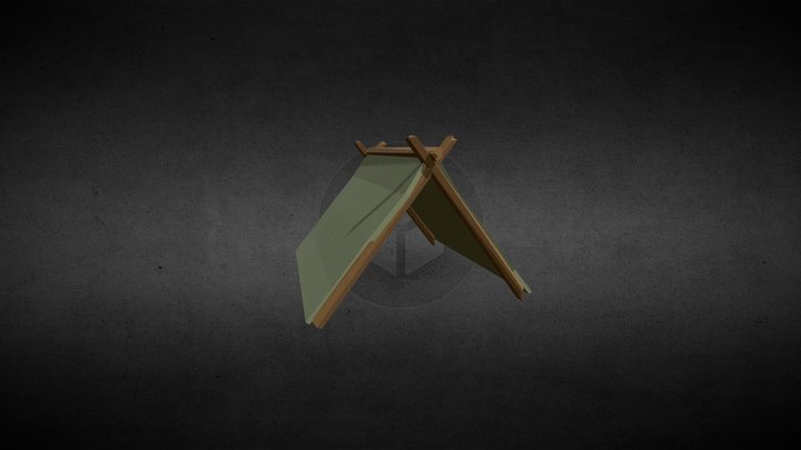 Low-poly Survival Tent 3D Model