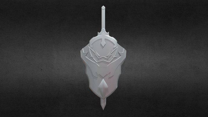 Wolzard shield and sword 3D Model