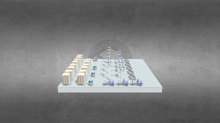 Microgrid city 3D Model