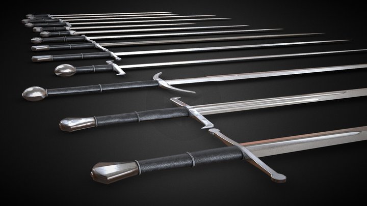 Medieval Sword pack 1.0 [Low-Poly / Game-Ready] 3D Model