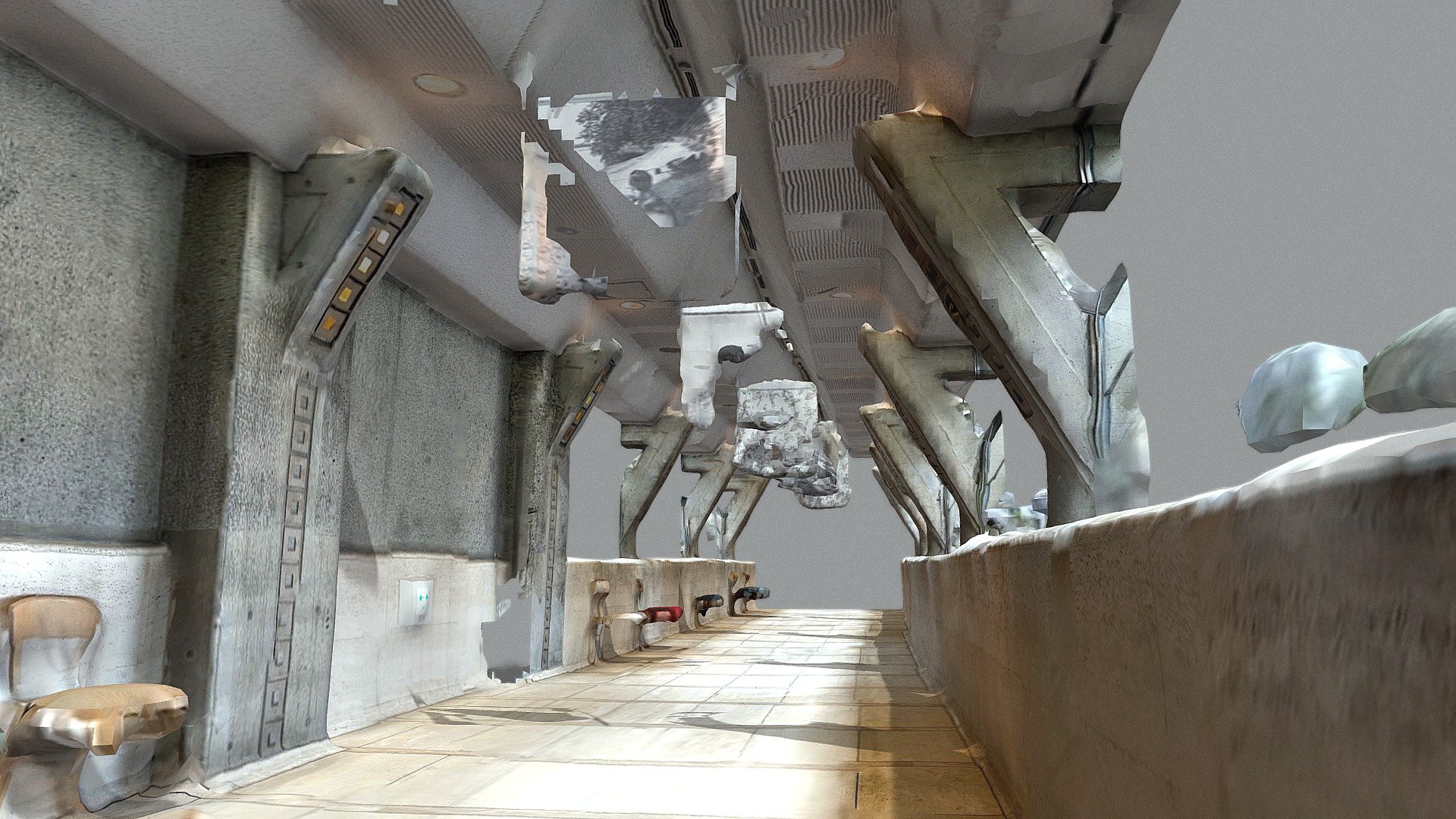 Corridor of Setagaya Art Museum：世田谷美術館の廊下