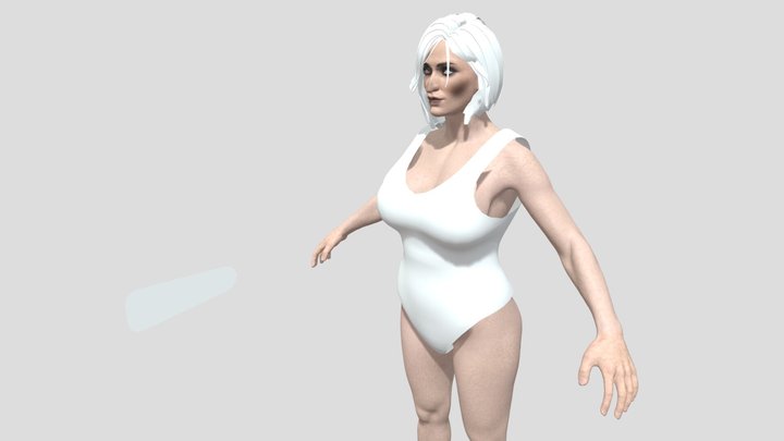 Realistic Woman character 3D Model