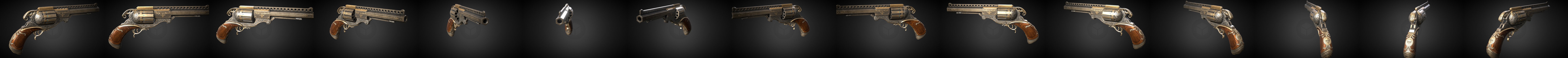 Steampunk Handgun 3D Model