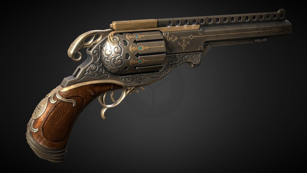 Steampunk Handgun - Download Free 3D model by proskomid [f3faac5 ...