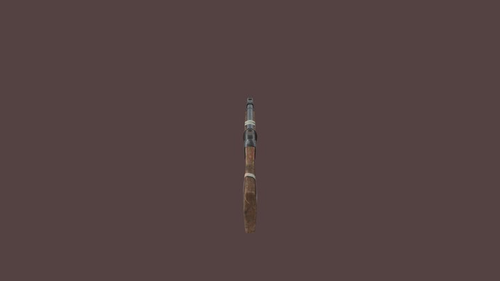 ShotGun with Axe 3D Model