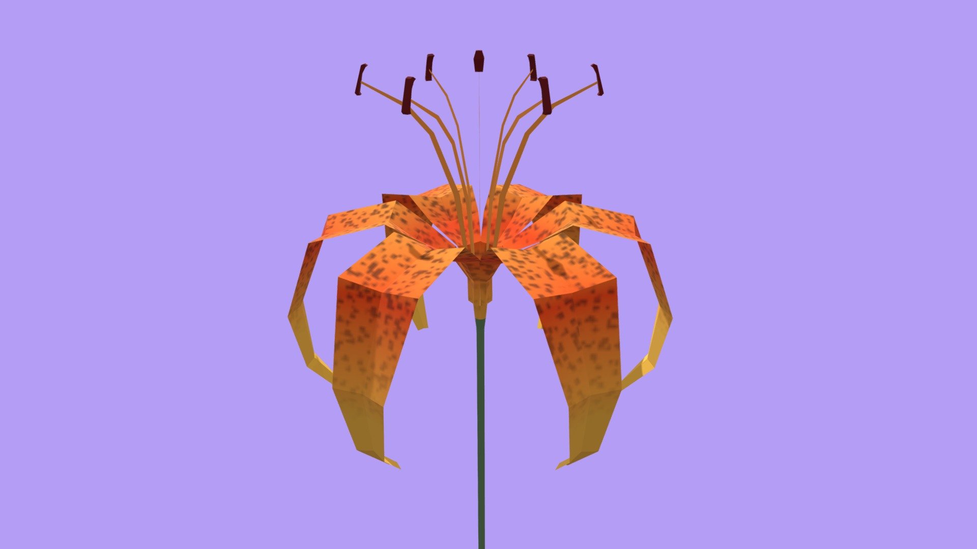 Lowpoly Tiger Lily - Download Free 3D model by Azazel750