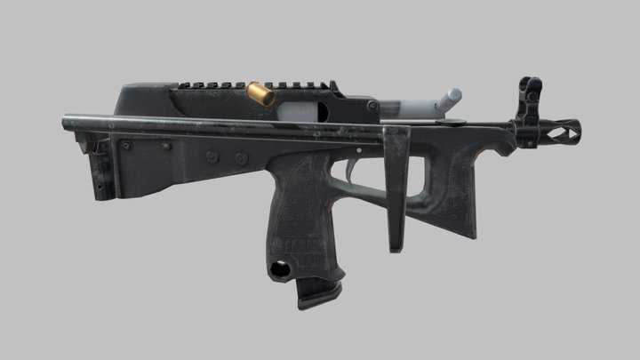 PP-2000 submachine gun game model 3D Model