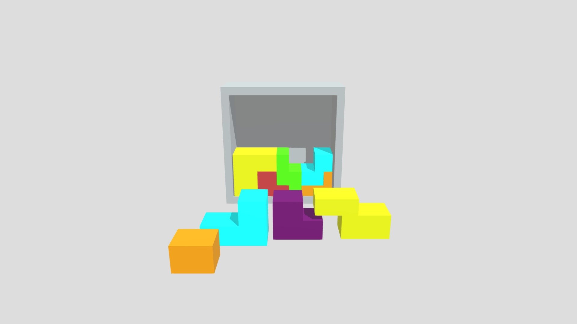 Tetris chairs 3D model by chuilin2144 [f3fd1ce] Sketchfab