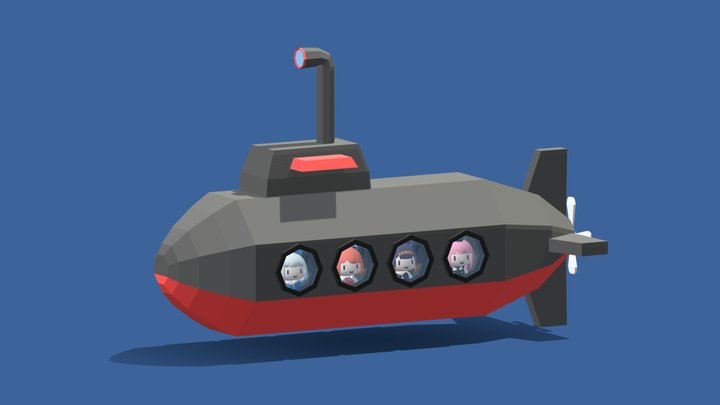 Hololive EN Submarine 3D Model