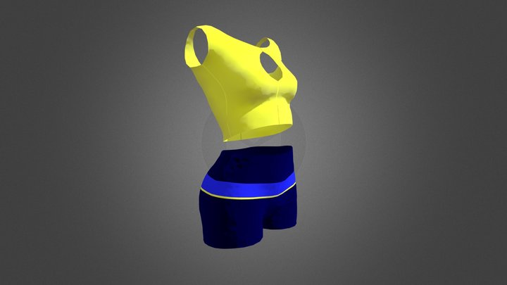 Yellow-Blue T-Shirt & shorts – Modello 3D gratuito STL