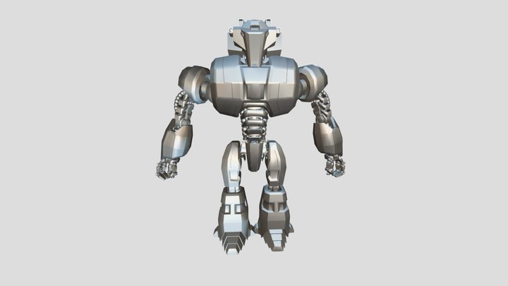 Golden Robot 3D Model