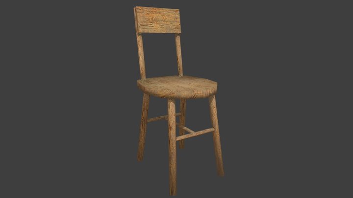 PSX Wooden Chair – Free 3D Model STL