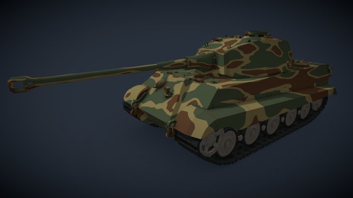 Tank Pz.Kpfw.VI Ausf.B «Henschel Tiger II» 3D Model