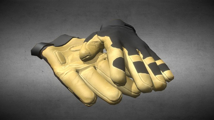 Mechanical Gloves 3D Model