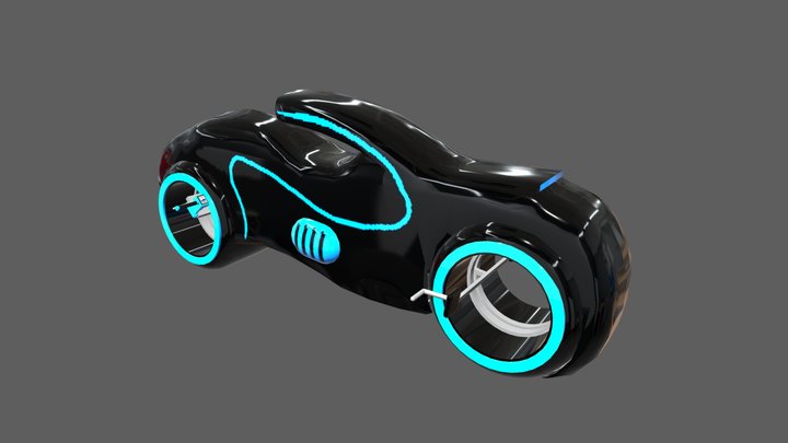 Tron Light Cycle (Futuristic Motor Cycle) 3D Model