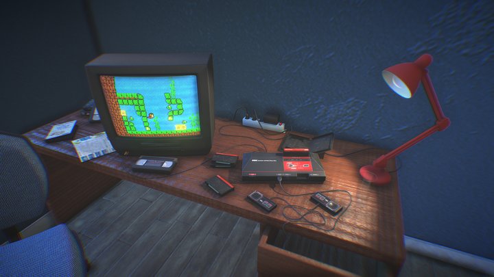 90's Bedroom 3D Model