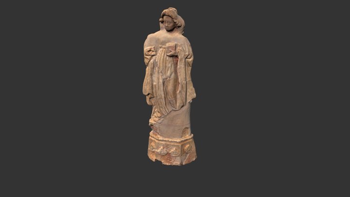 St Barbara Statue 3D Model
