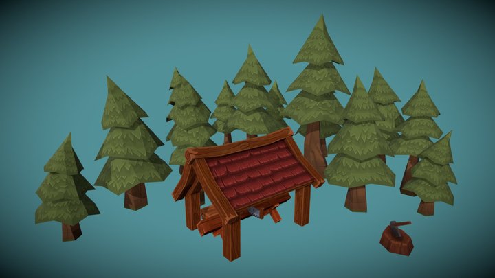 Forester Wooden House – Free 3D Model STL