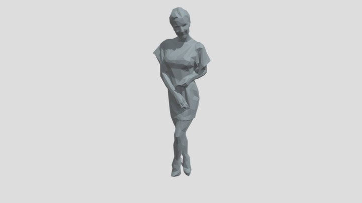 Lowpoly Female Standing – Modelo 3D gratuito STL
