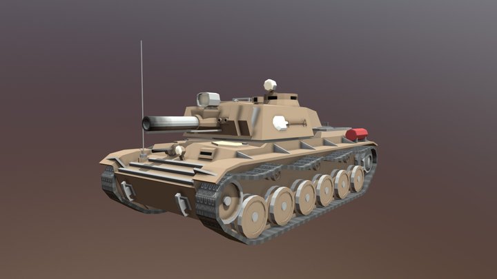 SP-200A Assault tank 3D Model