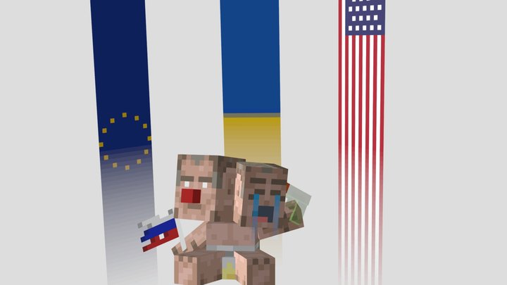 Vladimir Putin: The big 2-faced baby of a man 3D Model