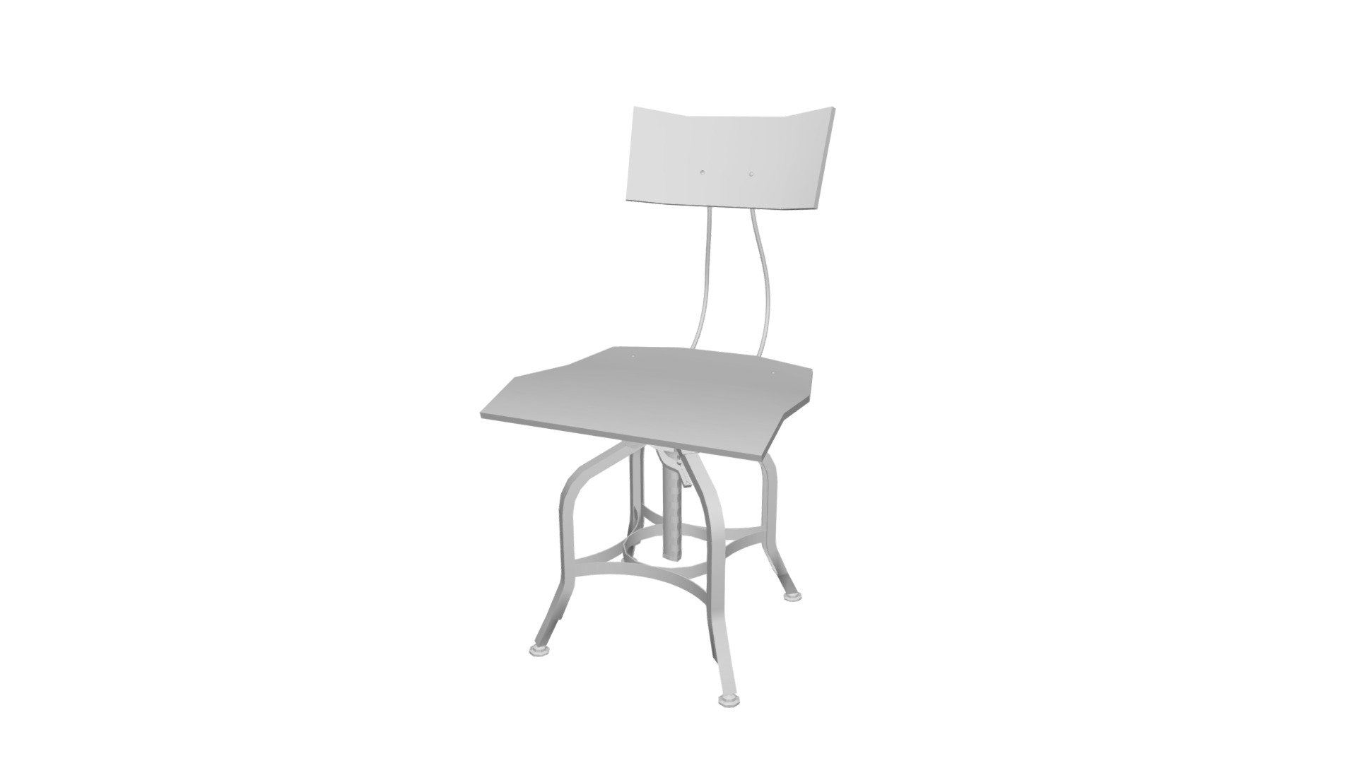 The Toledo chair light brown. DGHOME 3D model by dghome.ru [f40c54a