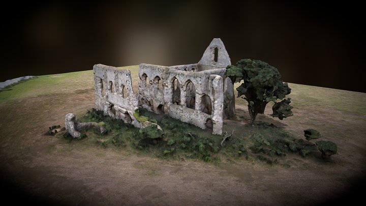 Newark Abbey, Pryford, Surrey 3D Model