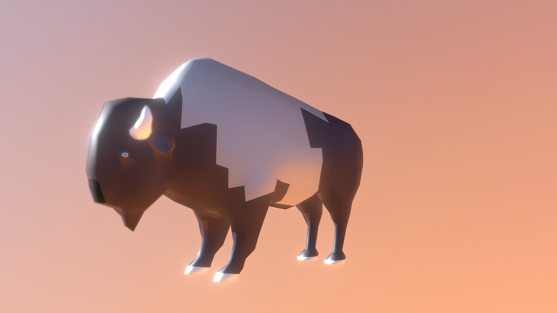 Lowpoly Bison - 3D model by Michael_S [f40cde8] - Sketchfab