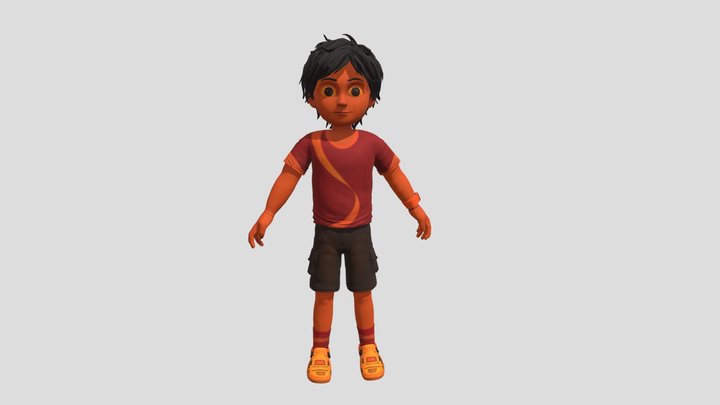 Shiva cartoon 3D Model