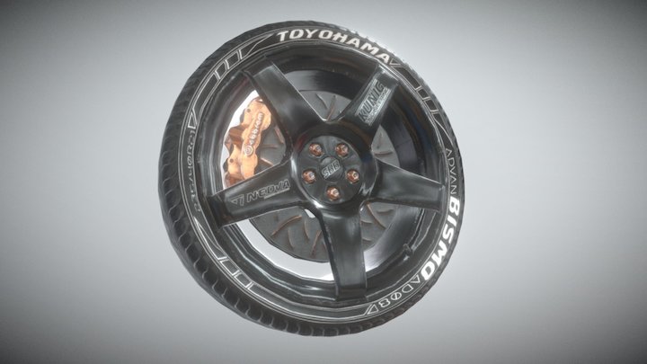 Tire+Rim+Brake 3D Model