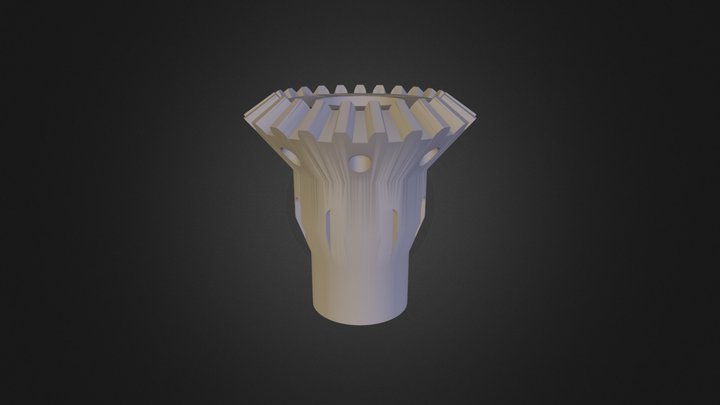 Bevel Gear With Shaft 3D Model