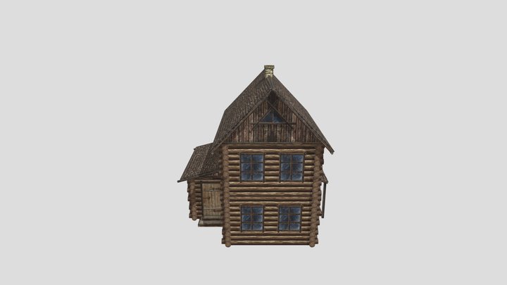 Two Story Old Russian Hut – Kostenloses 3D-Modell STL