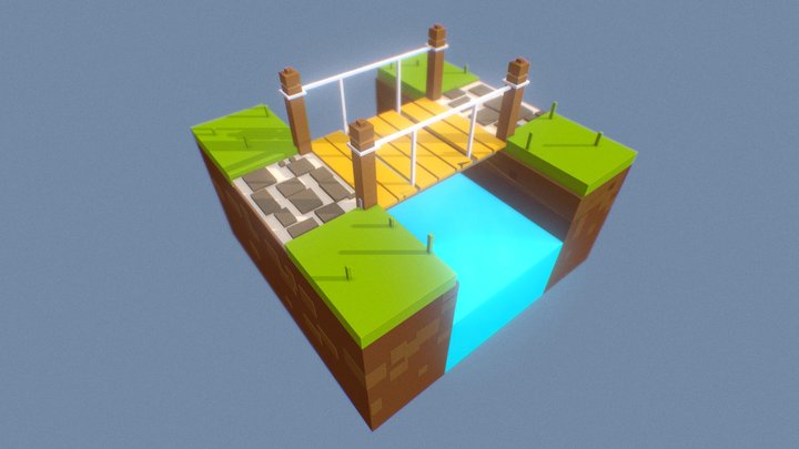 Low Poly Bridge 3D Model
