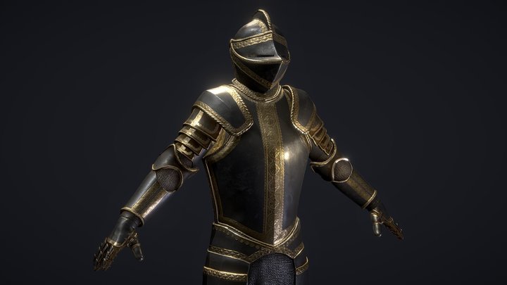 Modular Medieval Armor 3D Model